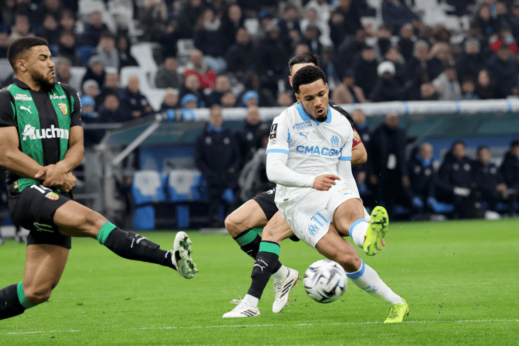 Nwaneri, sur l'action de son but face à Lens. ©Alain Robert / Le Méridional