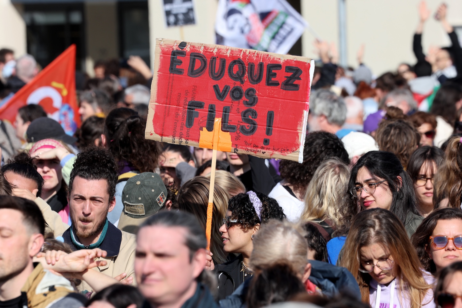 Demonstration to mark International Women's Rights Day, called by all feminist associations in Marseille, Southern France  on Friday, March 8, 2024.

Manifestation a l occasion de la journee internationale pour les droits des femmes a l appel de toutes les associations feministes a Marseille, le samedi 8 mars 2024.