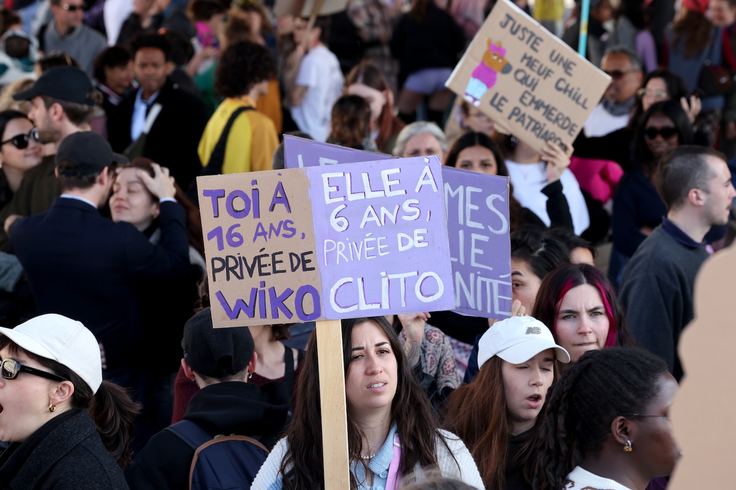 Demonstration to mark International Women's Rights Day, called by all feminist associations in Marseille, Southern France  on Friday, March 8, 2024.

Manifestation a l occasion de la journee internationale pour les droits des femmes a l appel de toutes les associations feministes a Marseille, le samedi 8 mars 2024.