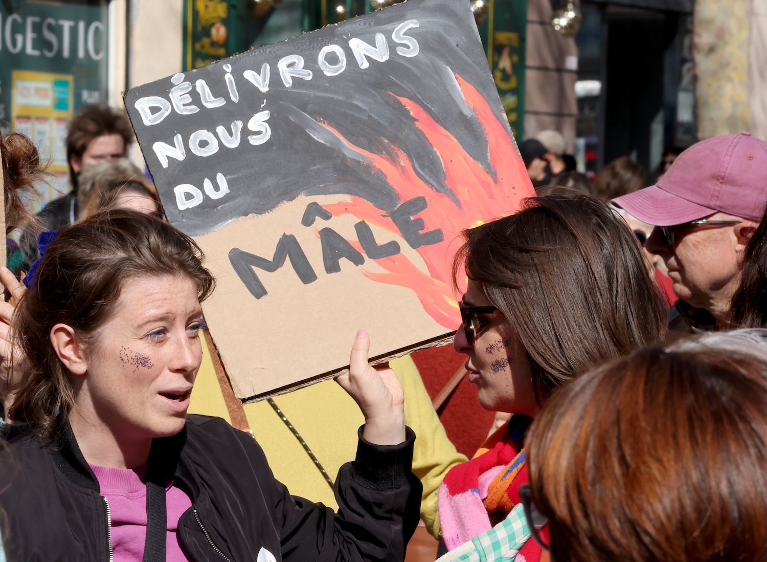 Demonstration to mark International Women's Rights Day, called by all feminist associations in Marseille, Southern France  on Friday, March 8, 2024.

Manifestation a l occasion de la journee internationale pour les droits des femmes a l appel de toutes les associations feministes a Marseille, le samedi 8 mars 2024.