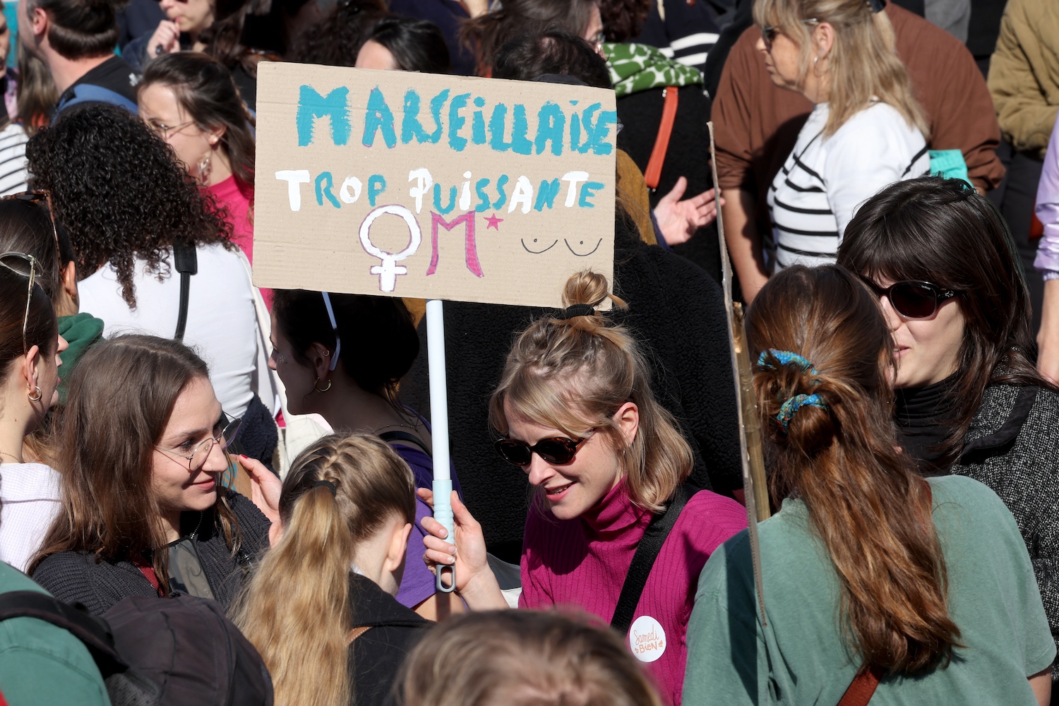 Demonstration to mark International Women's Rights Day, called by all feminist associations in Marseille, Southern France  on Friday, March 8, 2024.

Manifestation a l occasion de la journee internationale pour les droits des femmes a l appel de toutes les associations feministes a Marseille, le samedi 8 mars 2024.