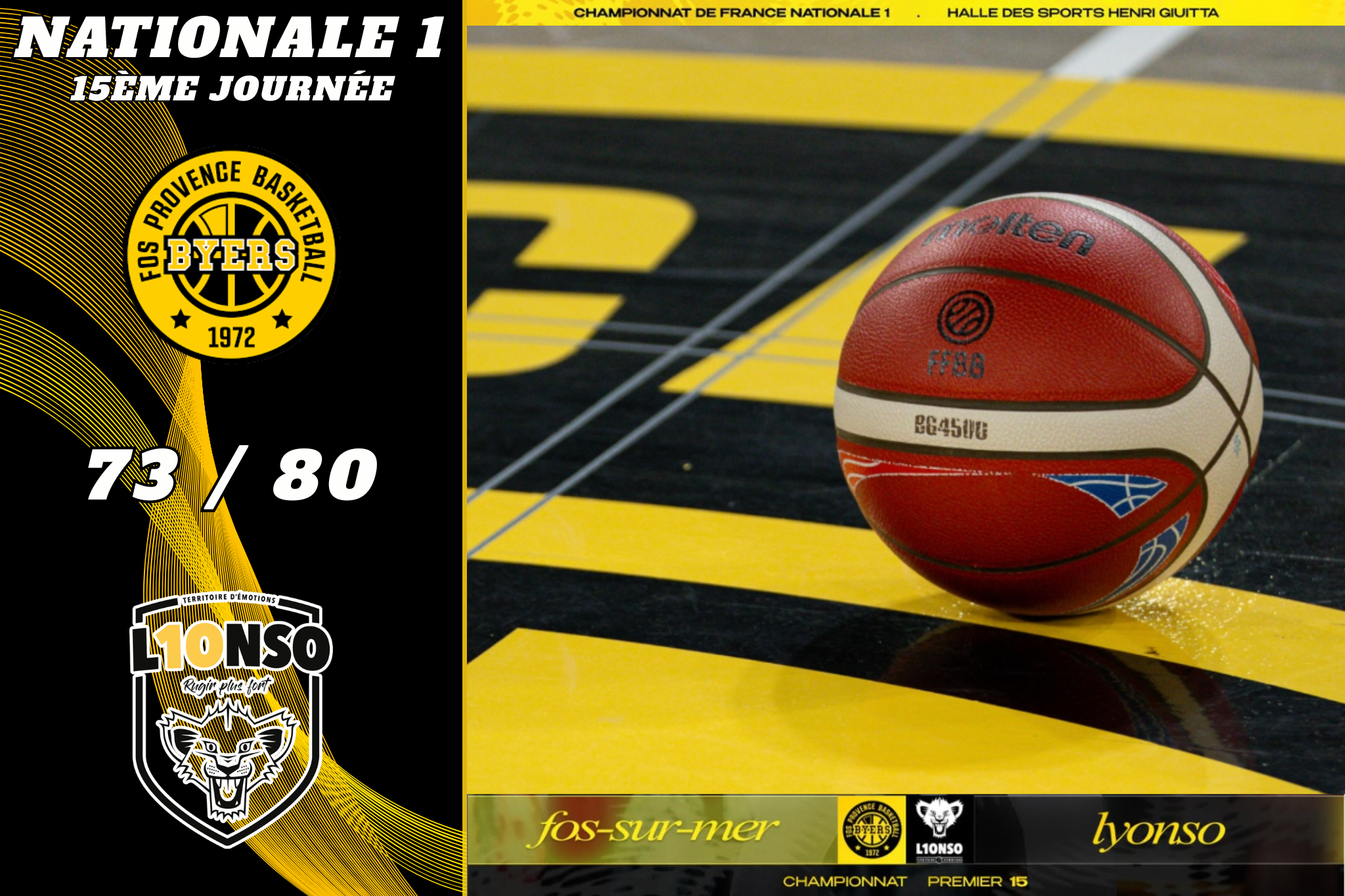 N1 : Fos Provence Basket chute à domicile face à LyonSO